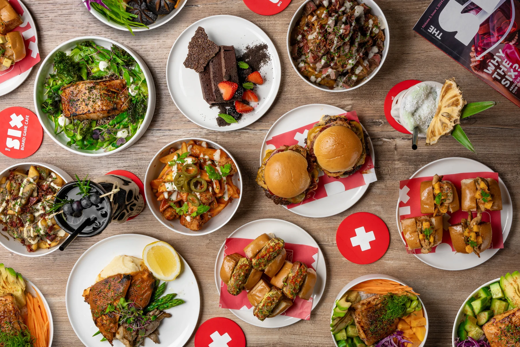 The Six café food spread