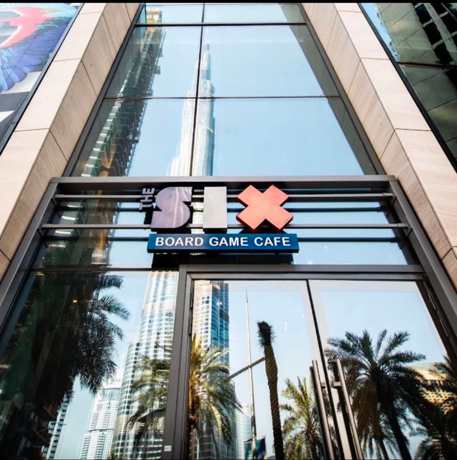 The Six Downtown entrance and original storefront sign